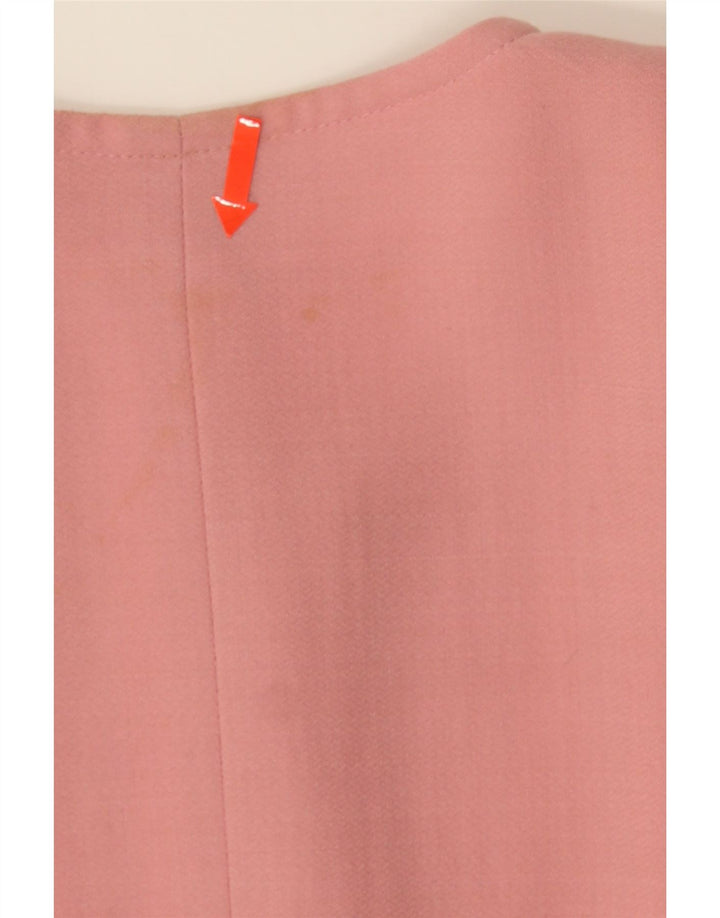 Luisa Spagnoli jaqueta blazer feminina de 4 botões IT 46 grande lã rosa
