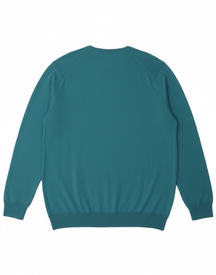 Suéter masculino CARRERA com gola redonda 2XL lã turquesa