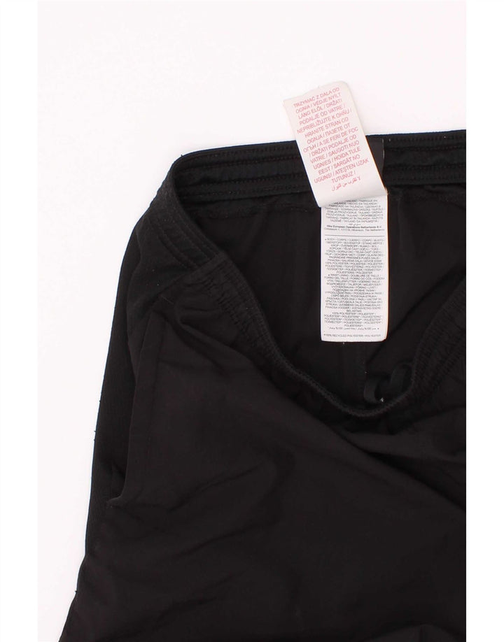 Shorts esportivos gráficos Nike Boys Dri Fit 12-13 anos grandes de poliéster preto