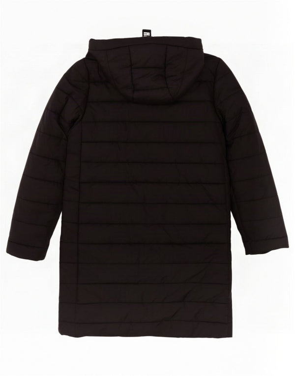 Casaco acolchoado com capuz feminino Puma UK 14 poliéster preto médio