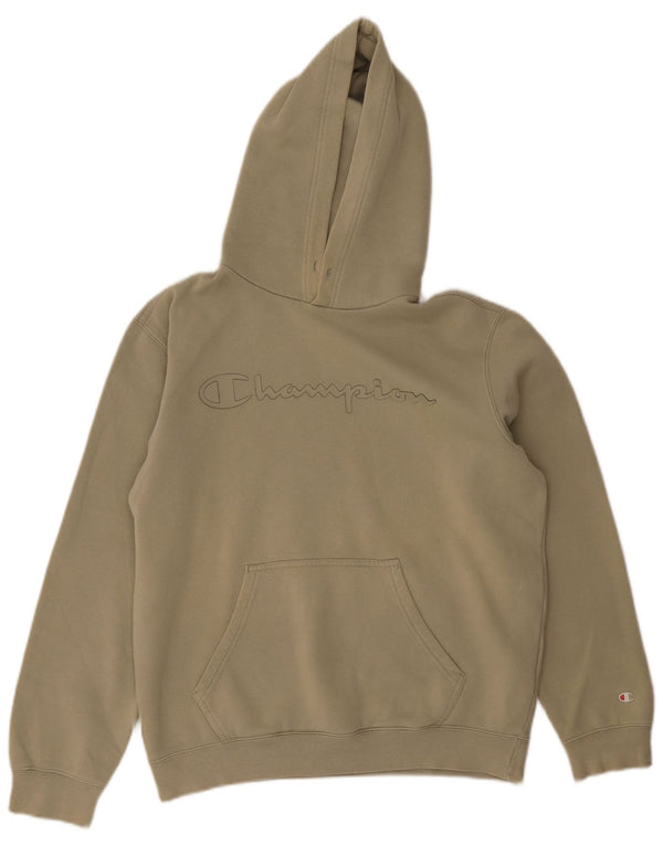Jumper masculino com capuz gráfico Champion médio algodão cáqui