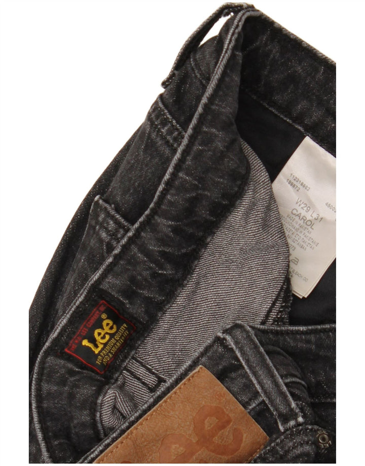 Lee Womens Carol Straight Jeans W29 L26 Algodão Cinza