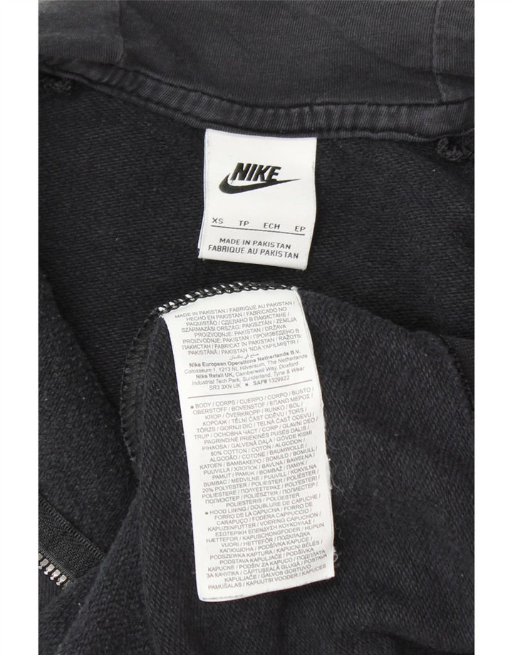 NIKE Mens Zip Hoodie Sweater XS Black Cotton Vintage Nike and Second-Hand Nike from Messina Hembry 