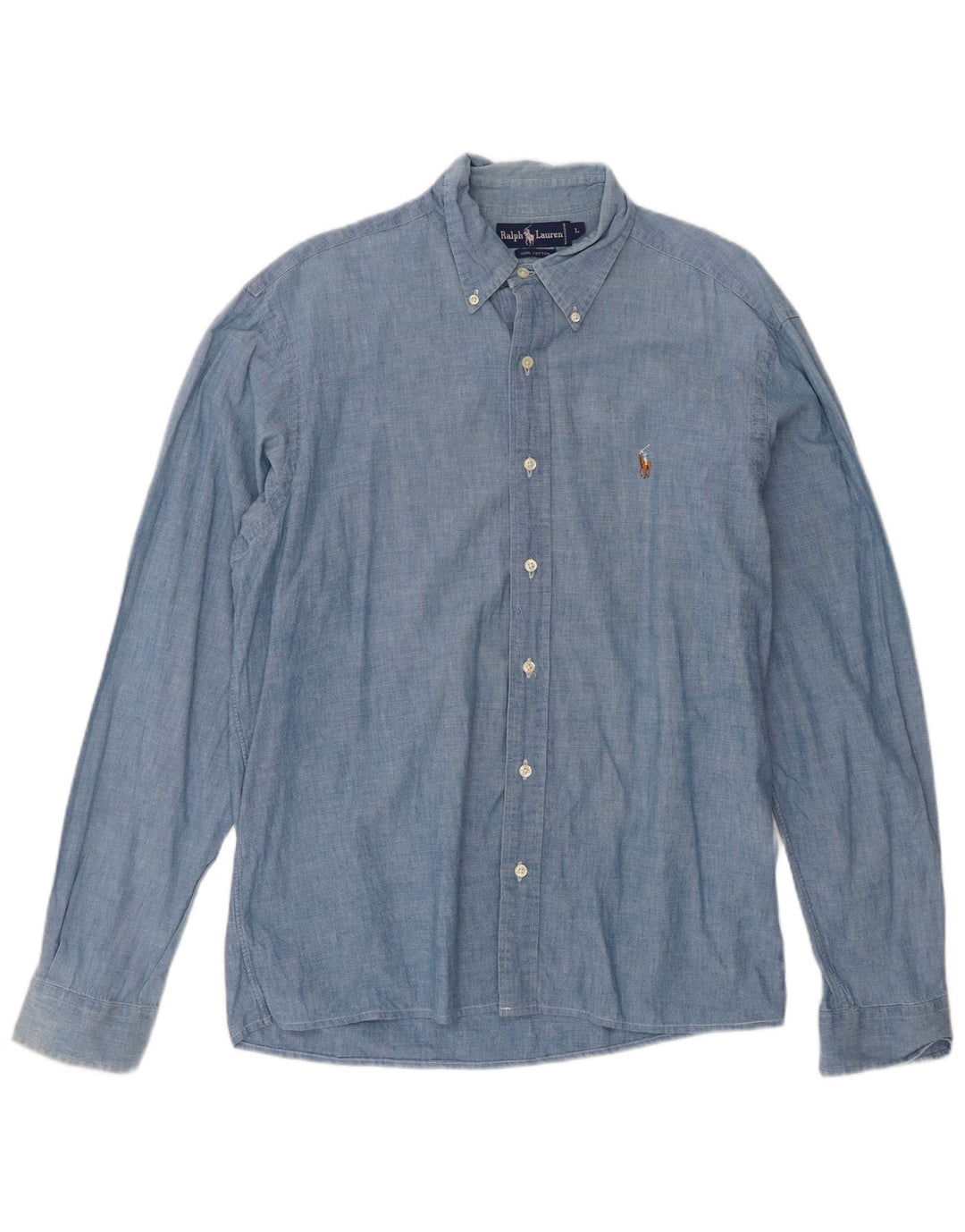 Camisa masculina Ralph Lauren grande algodão azul