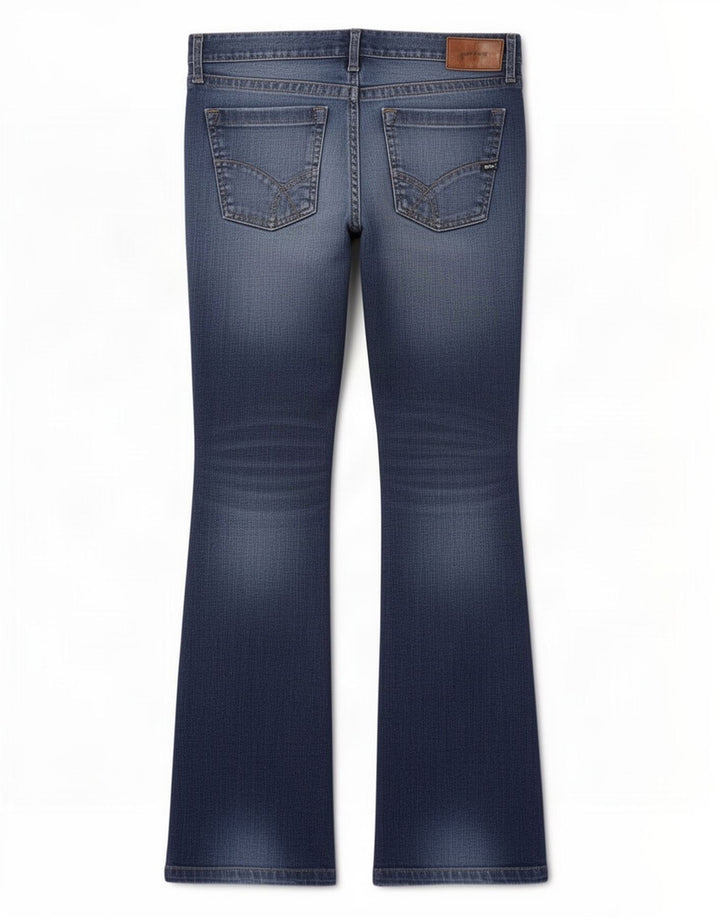 Gas Mens Bootcut Jeans W34 L34 Azul Algodão