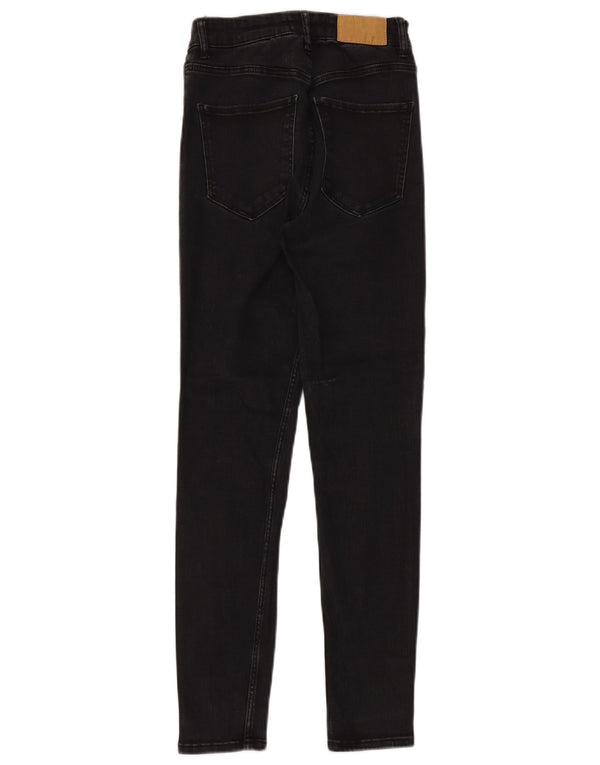 Calça jeans skinny feminina ZARA EU 36 XS W26 L28 algodão preto