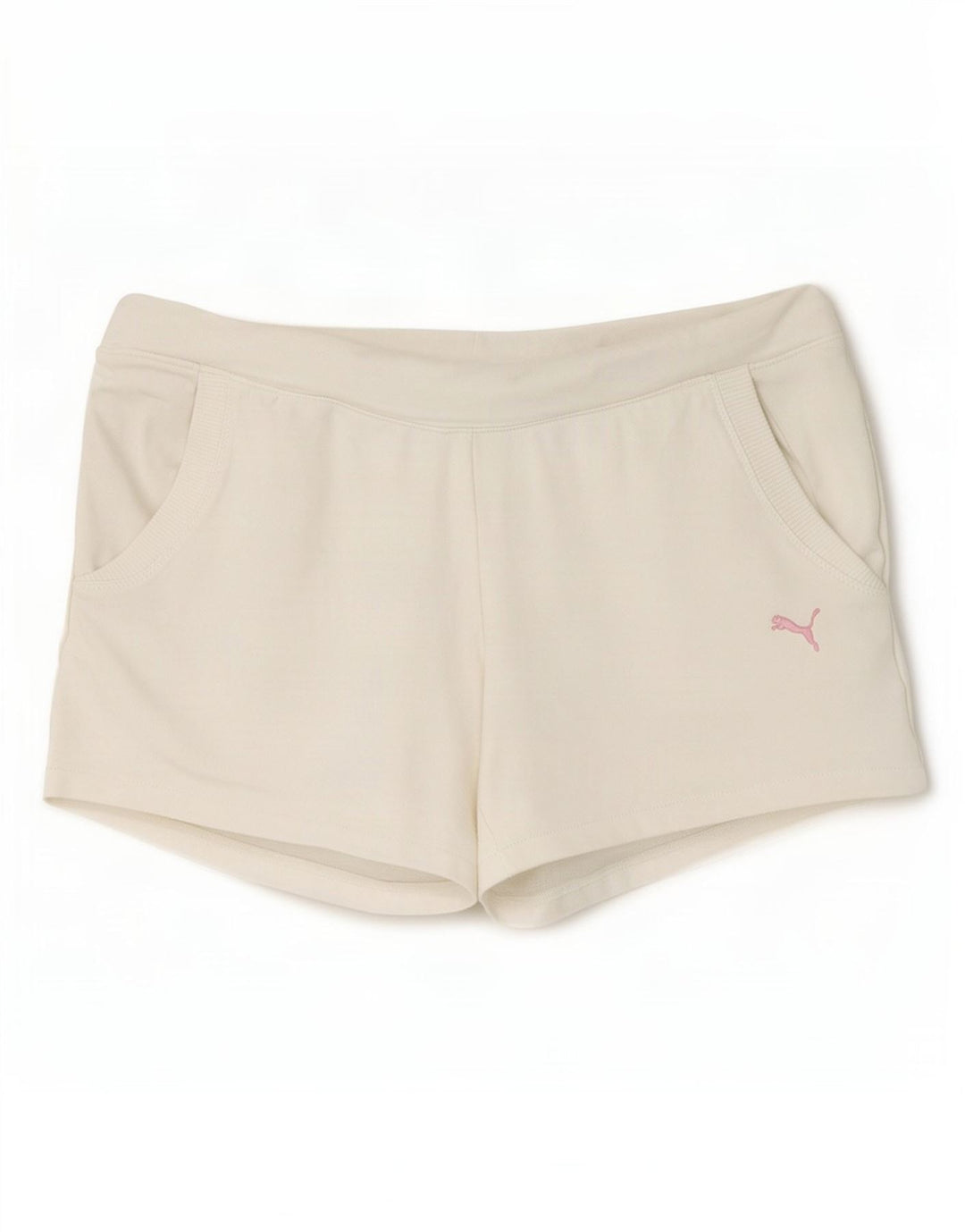 Shorts esportivos femininos Puma UK 14 grande algodão branco