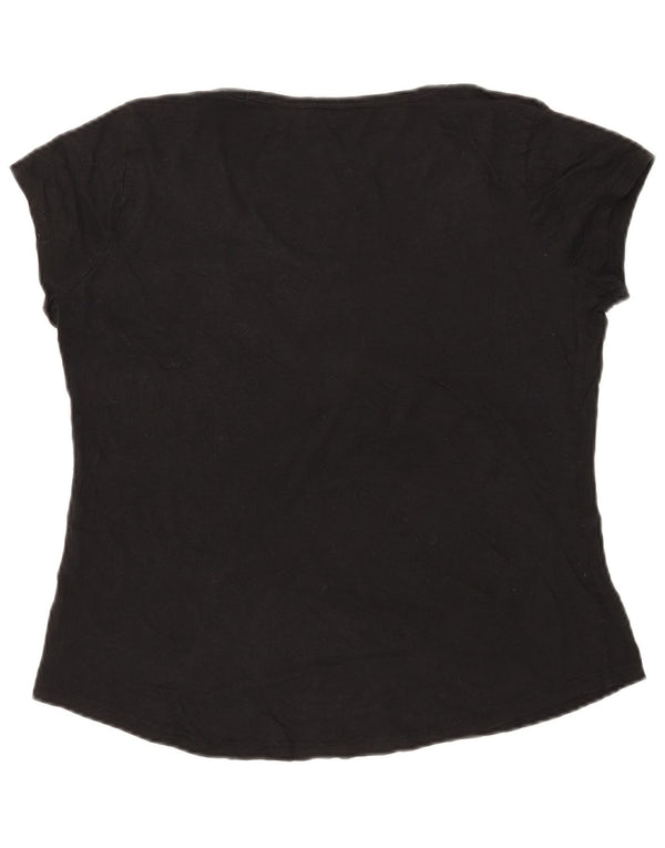 Polo Ralph Lauren Camiseta Feminina Top UK 16 Grande Preto
