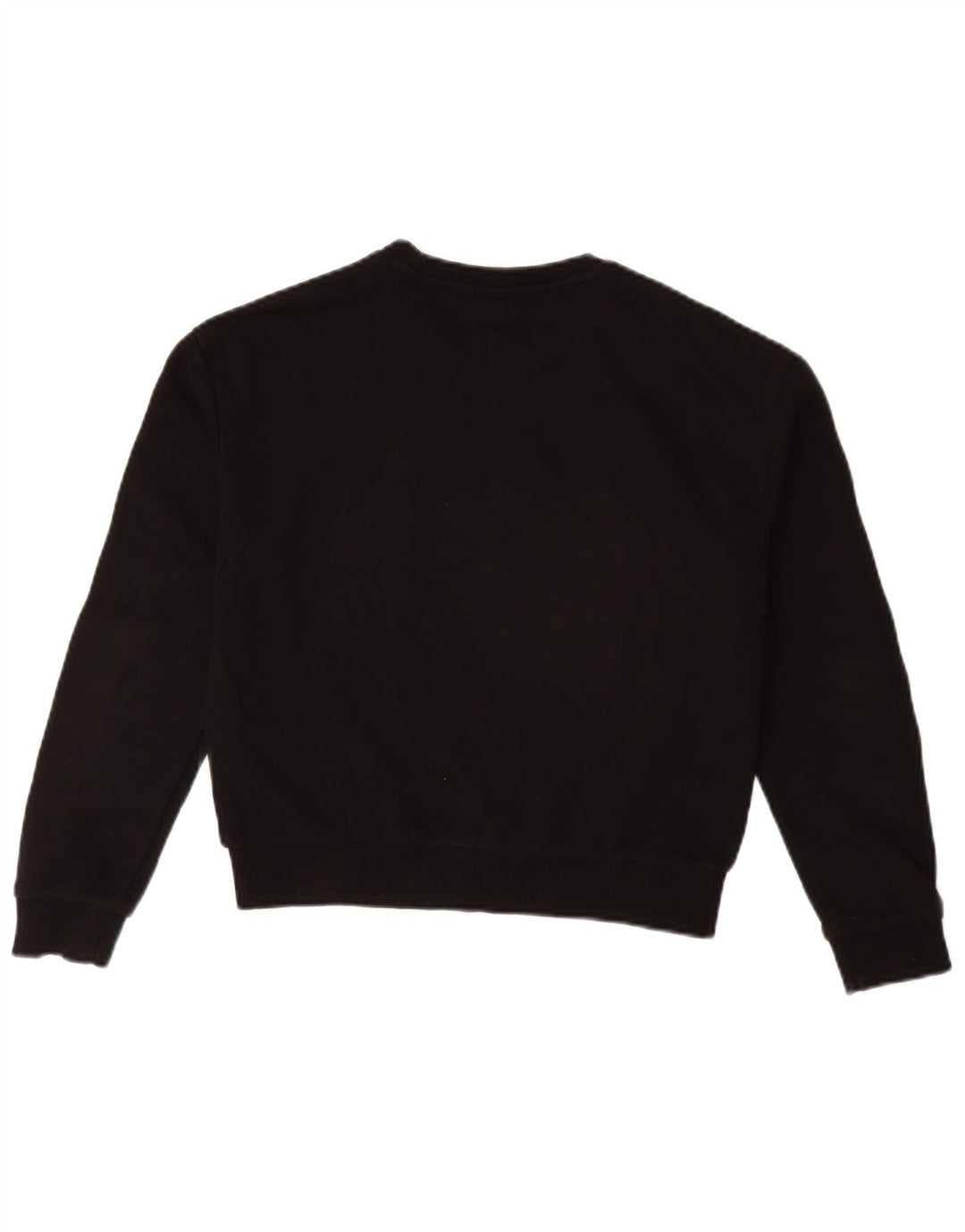 FILA moletom feminino gráfico oversized jumper UK 6 XS preto colorblock