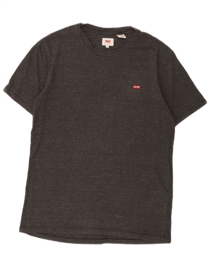 Camiseta masculina Levi's Top pequeno algodão manchado cinza