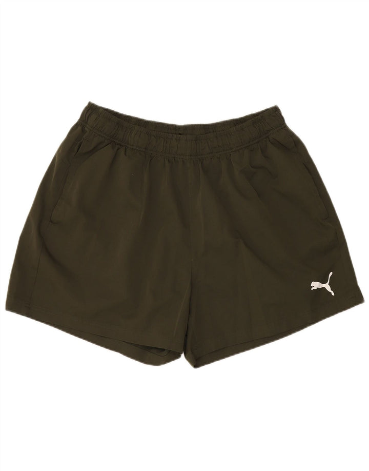 Shorts esportivos masculinos Puma 2XL poliéster cáqui