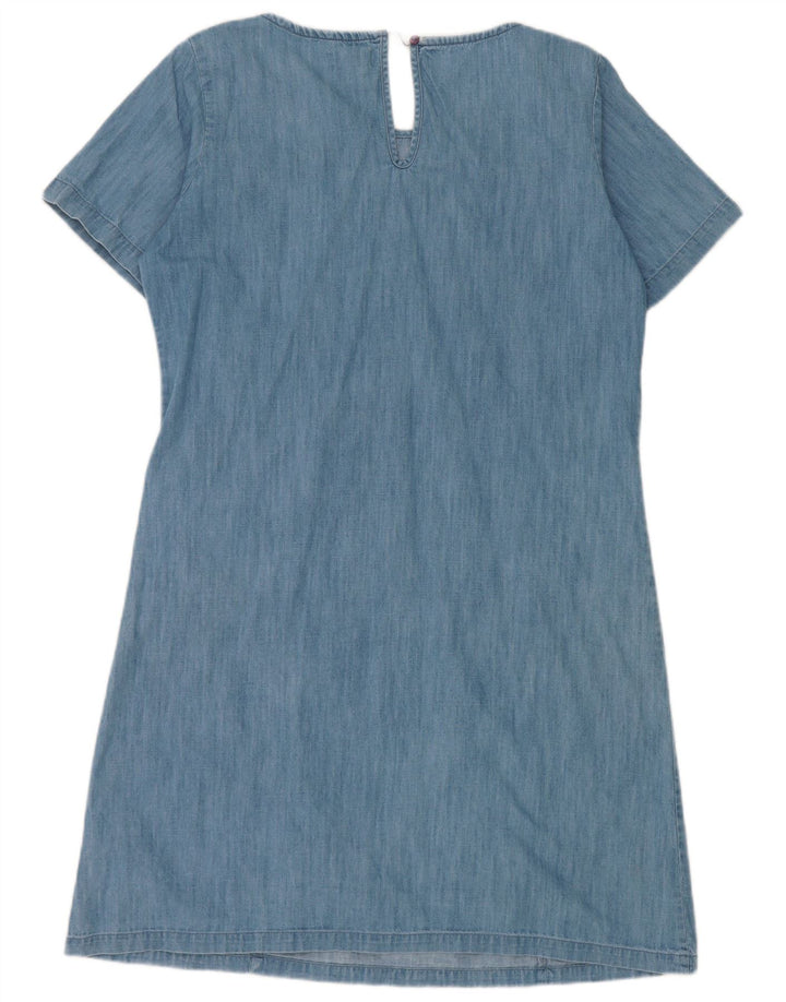Vestido básico feminino Mountain Warehouse Reino Unido 14 grande algodão azul
