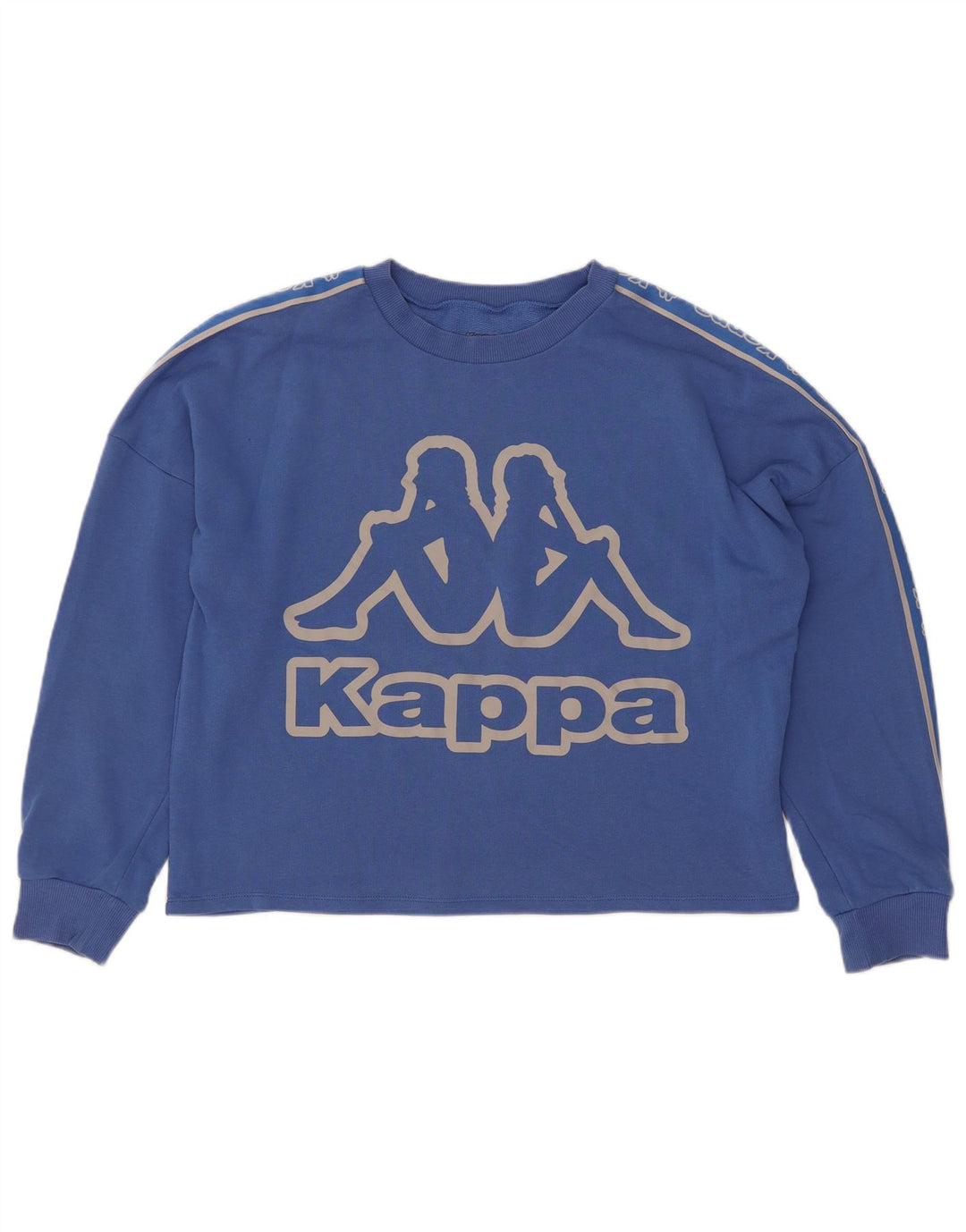 Kappa feminino Tezenis Crop Graphic moletom jumper UK 14 médio azul
