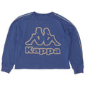 Kappa feminino Tezenis Crop Graphic moletom jumper UK 14 médio azul