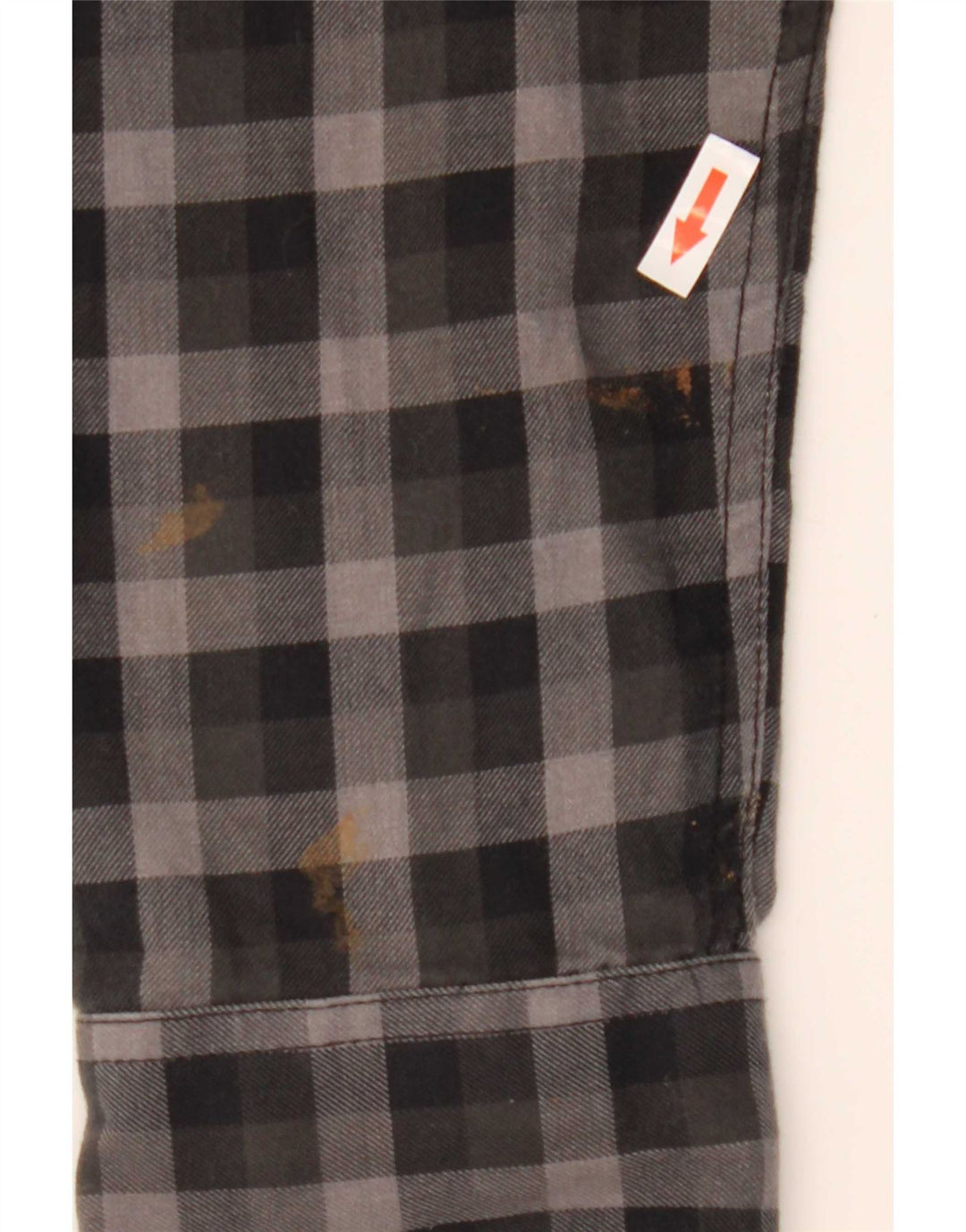 Camisa masculina de flanela Vans Tailored Fit XL preta de algodão gingham