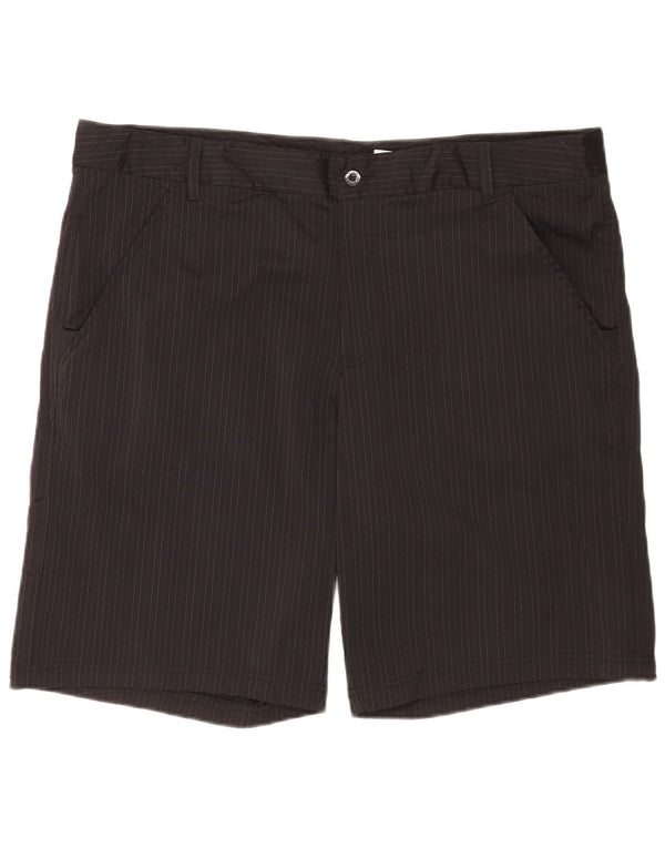 Fila Mens Golf Chino Shorts W40 XL Preto Risca de Giz Poliéster