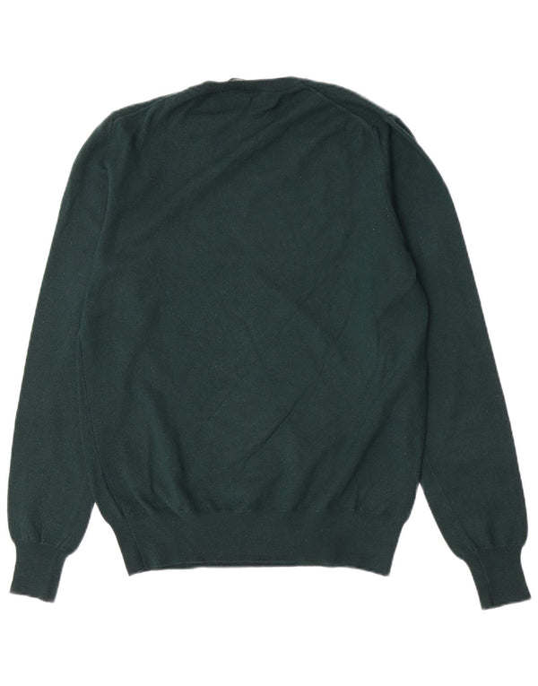 Suéter feminino Fred Perry com gola redonda e ajuste regular Reino Unido 14 grande verde