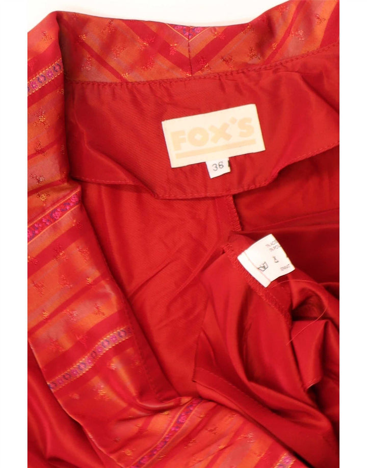Conjunto feminino de 3 peças da Fox EU 36 pequeno W30 acetato floral vermelho moderno