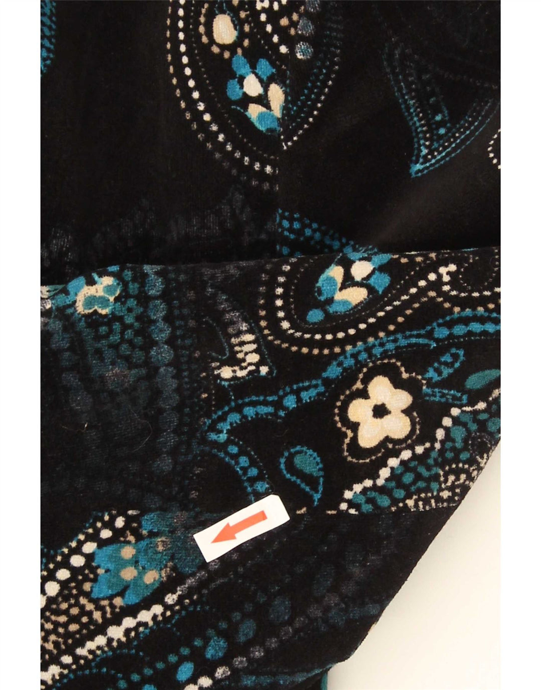 Jaqueta blazer feminina vintage com 2 botões IT 48 XL azul marinho algodão paisley