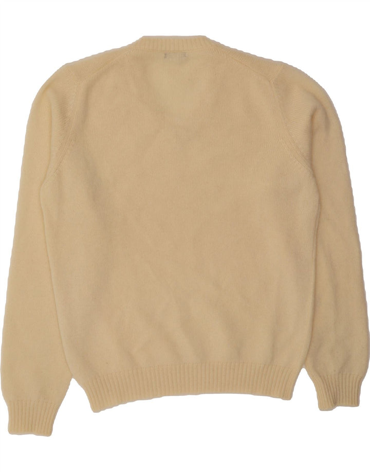 SISLEY Womens V-Neck Jumper Sweater UK 18 XL Beige Vintage Sisley and Second-Hand Sisley from Messina Hembry 