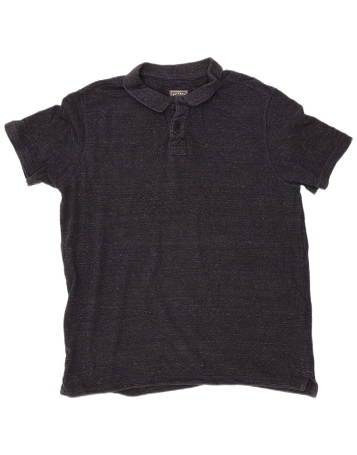 Camisa polo masculina FAT FACE 2XL algodão manchado azul marinho
