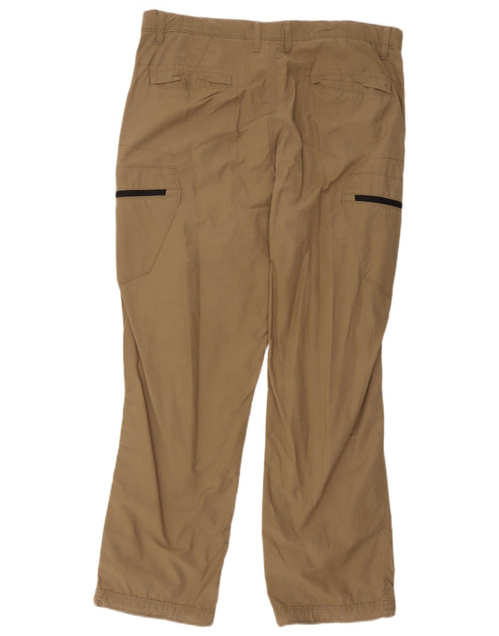 Calça cargo masculina Marks & Spencer Regular Fit W36 L31 algodão bege