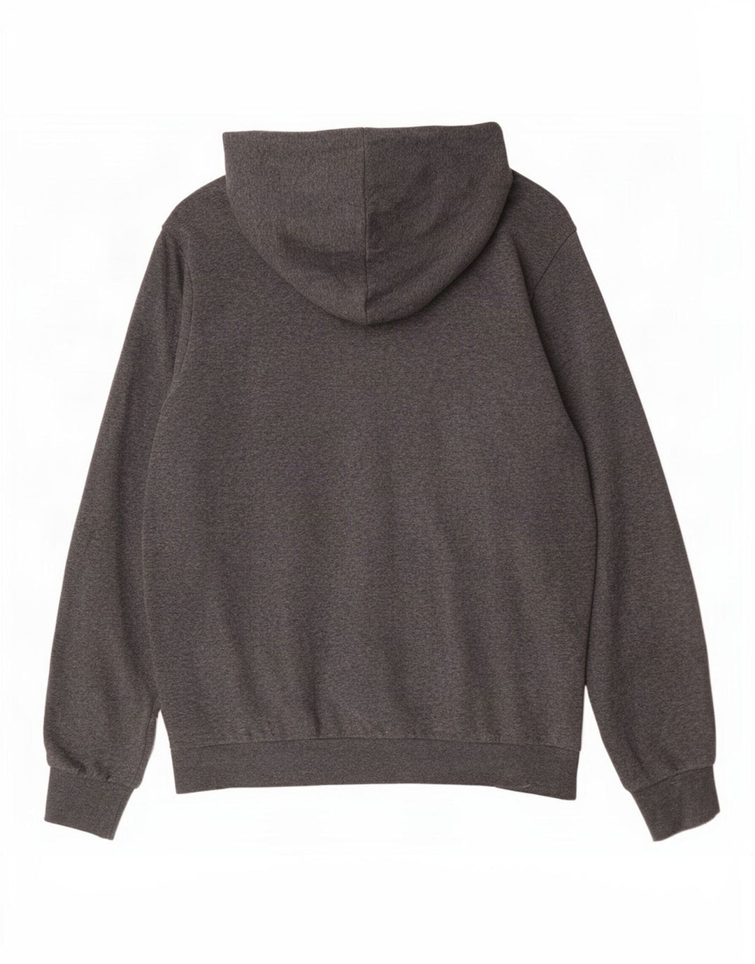 Adidas masculino zip moletom com capuz grande algodão cinza