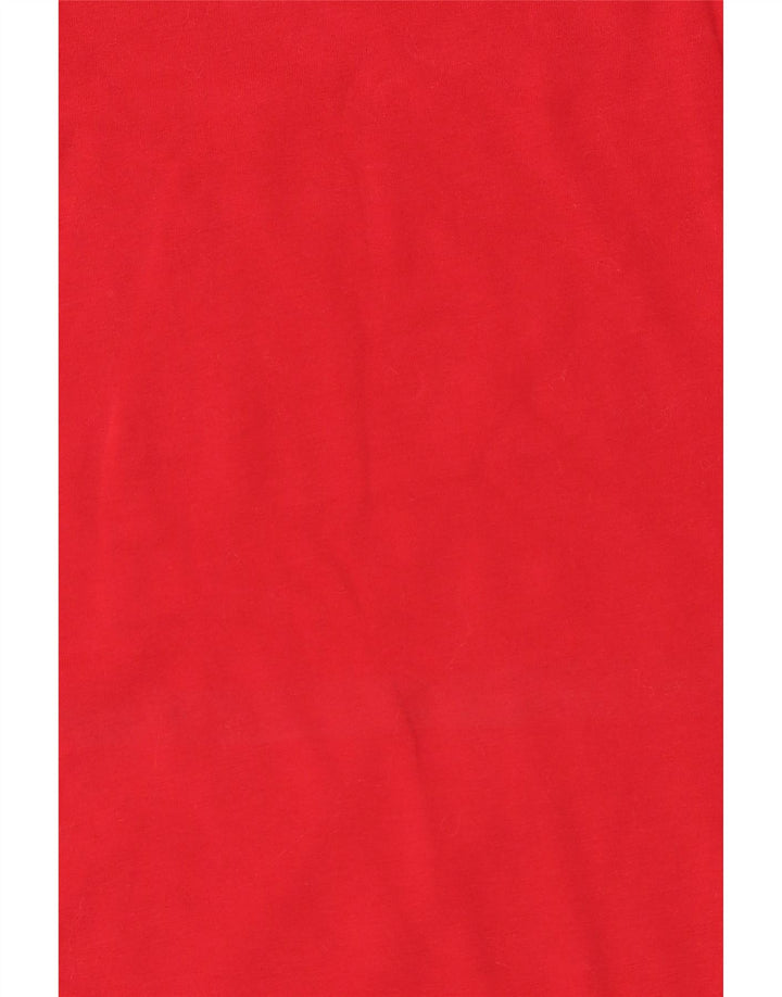 Top gráfico feminino Guess manga comprida Reino Unido 14 grande algodão vermelho