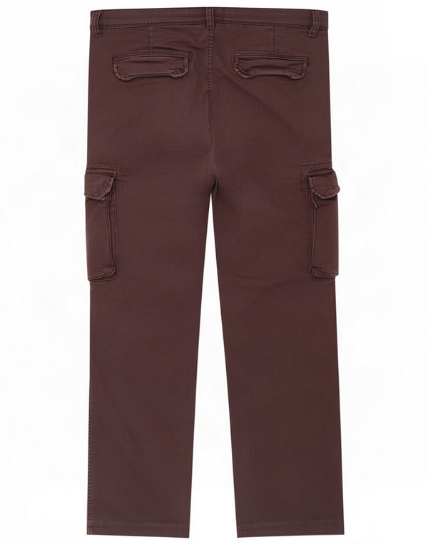 OVS Mens Slim Fit Cargo Calças IT 52 XL W36 L30 Algodão Marrom
