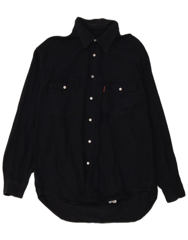 Camisa jeans masculina Carrera tamanho 43/44 XL preta