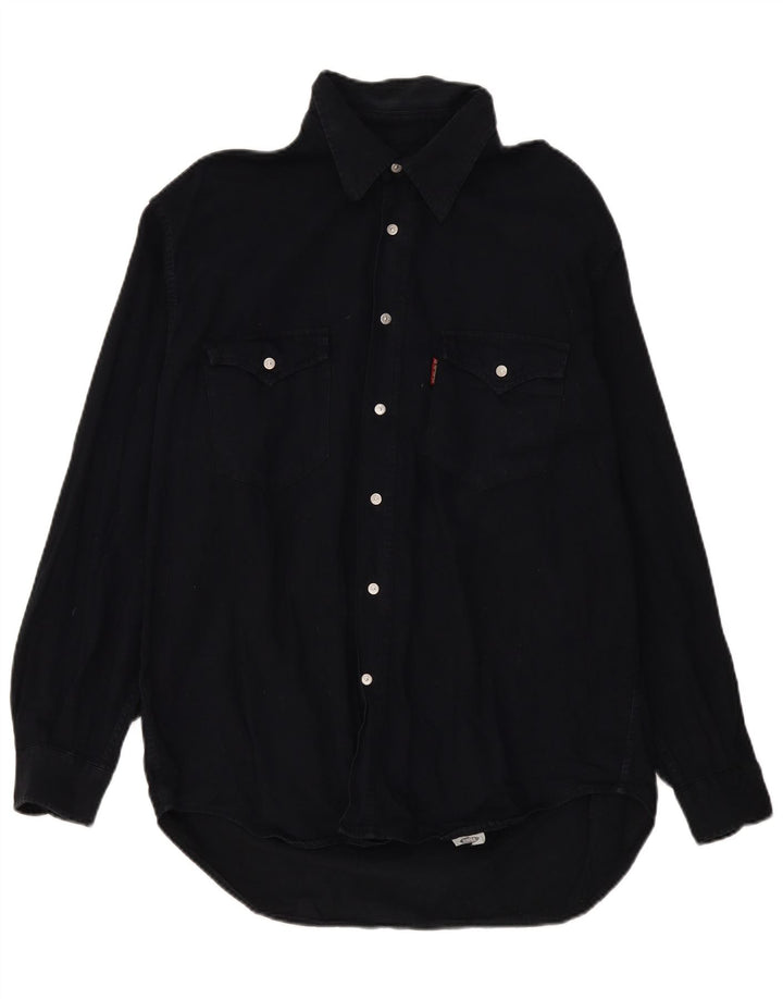 Camisa jeans masculina Carrera tamanho 43/44 XL preta