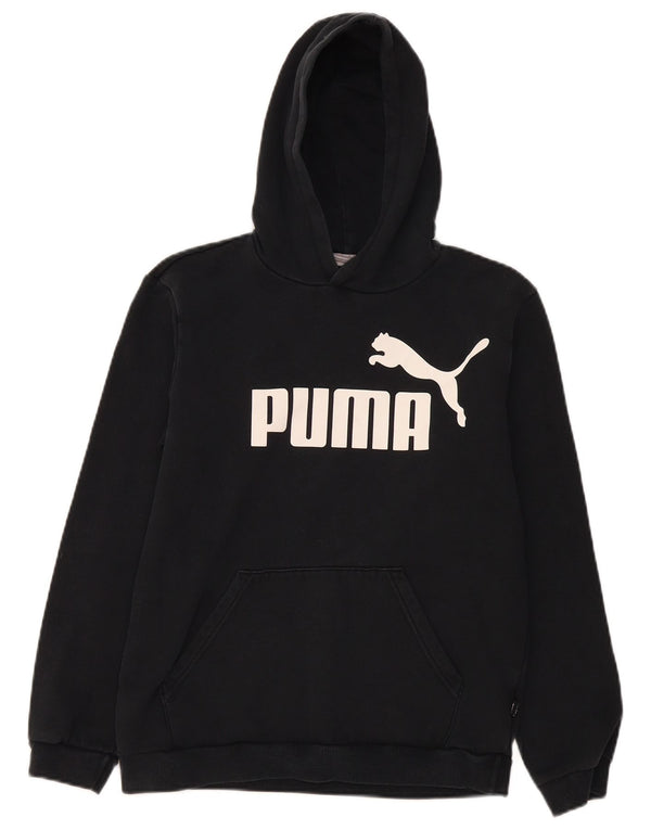 Jumper com capuz gráfico Puma Boys 15-16 anos preto algodão
