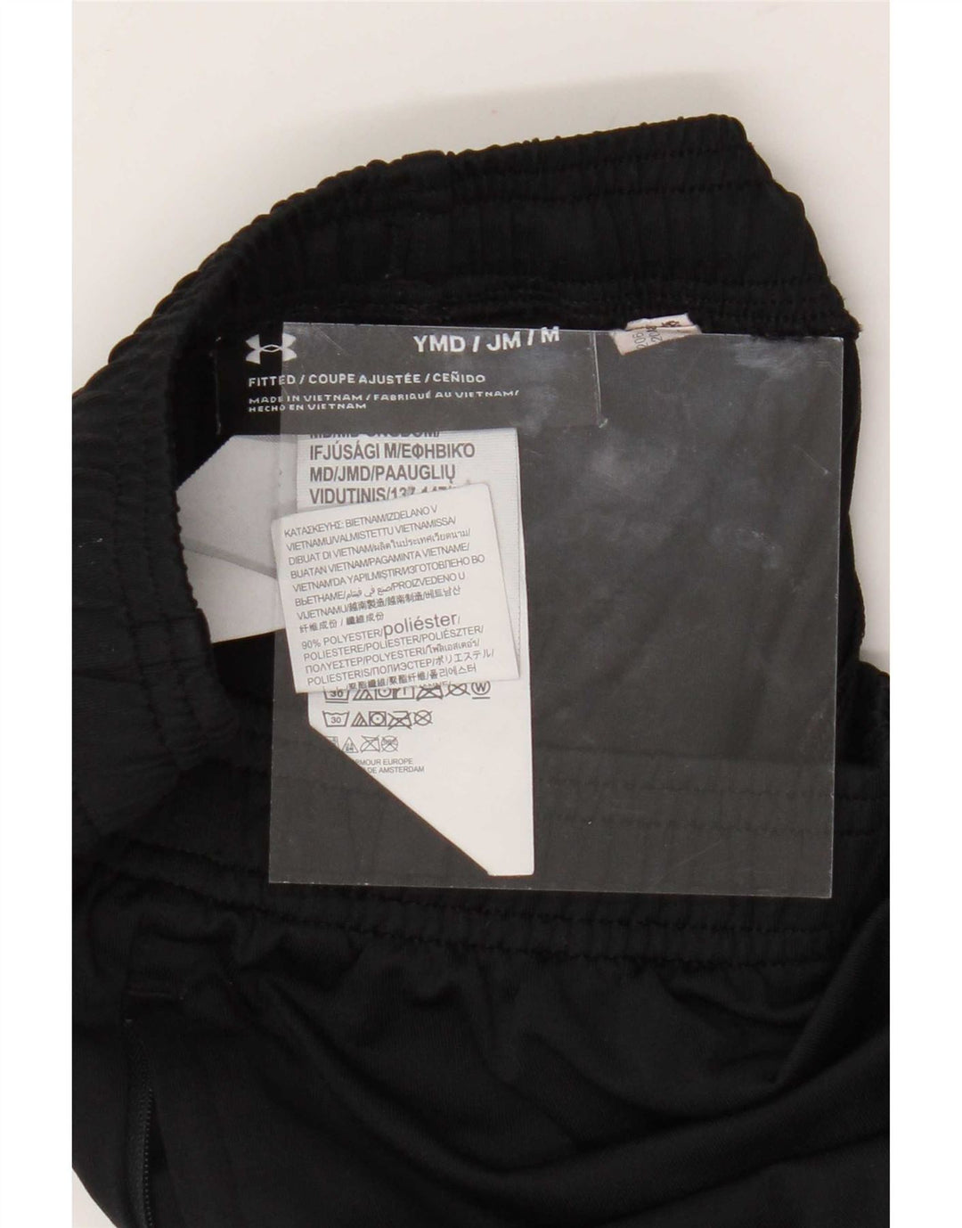 Calça de treino Under Armour Boys 9-10 anos médio preto poliéster