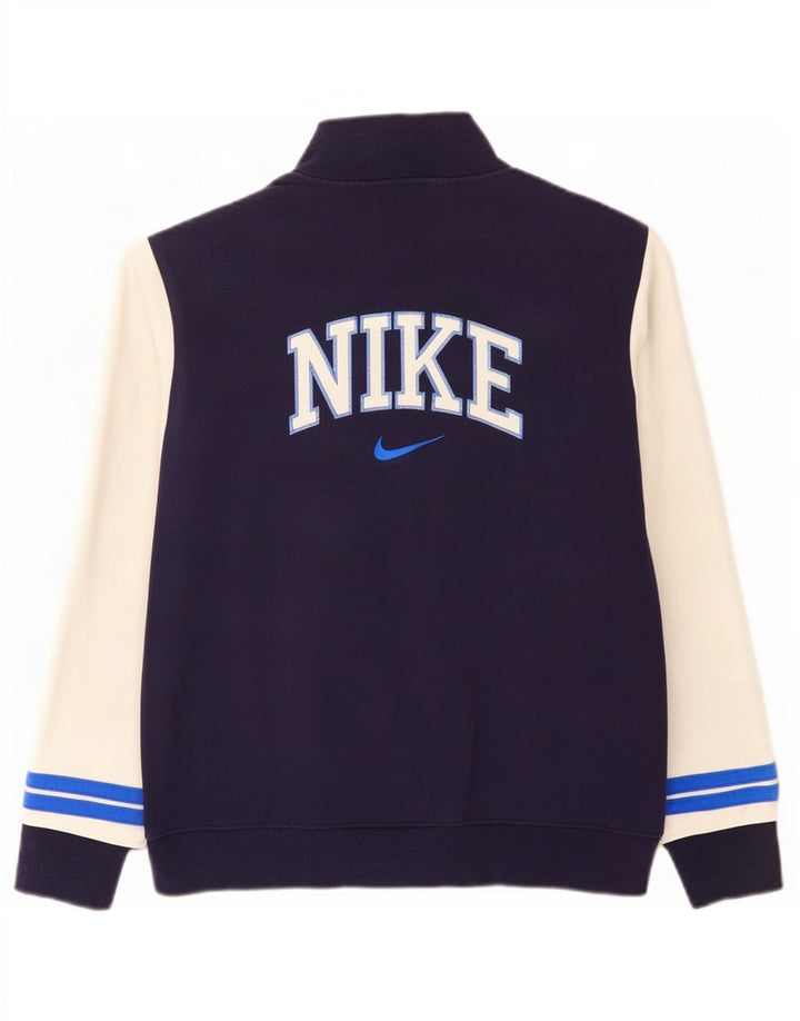 Jaqueta masculina Nike Graphic Tracksuit Top grande algodão colorblock azul marinho