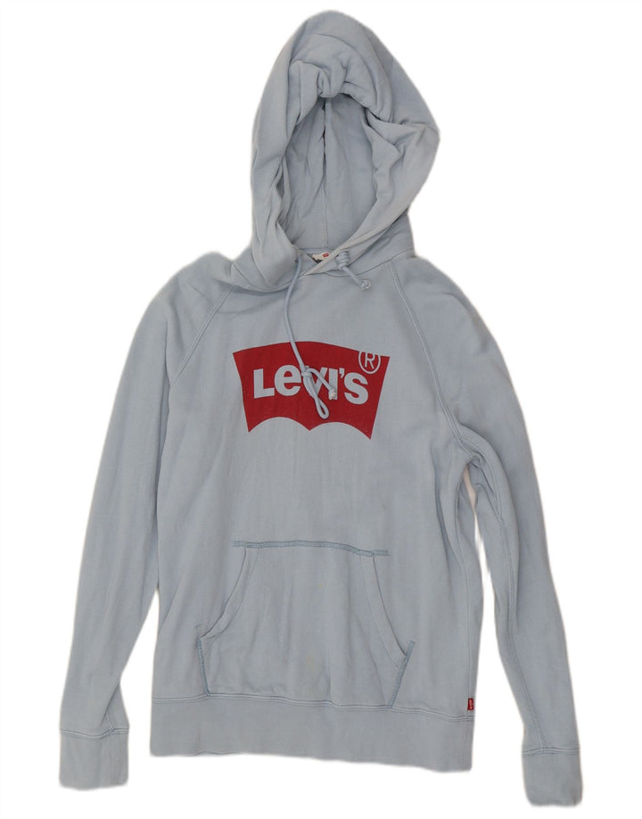 Suéter com capuz gráfico masculino Levi's XS azul