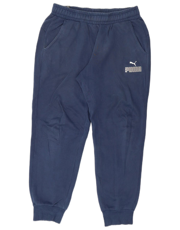 Calça de treino masculina Puma Graphic Joggers médio azul marinho