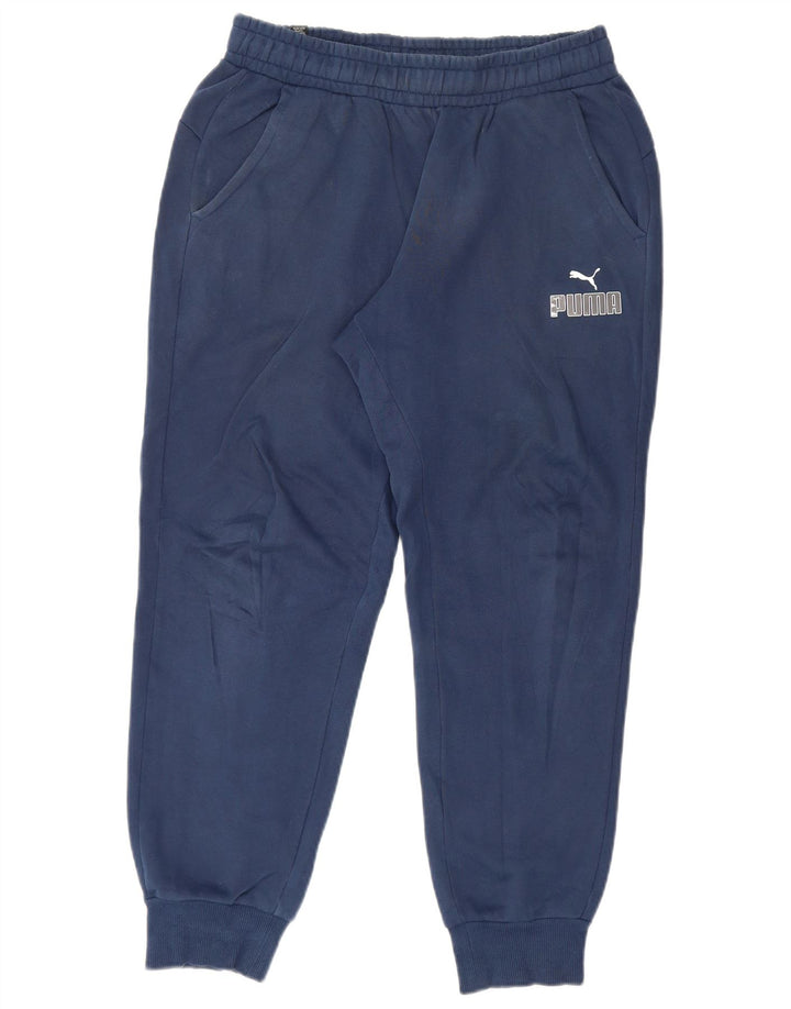 Calça de treino masculina Puma Graphic Joggers médio azul marinho