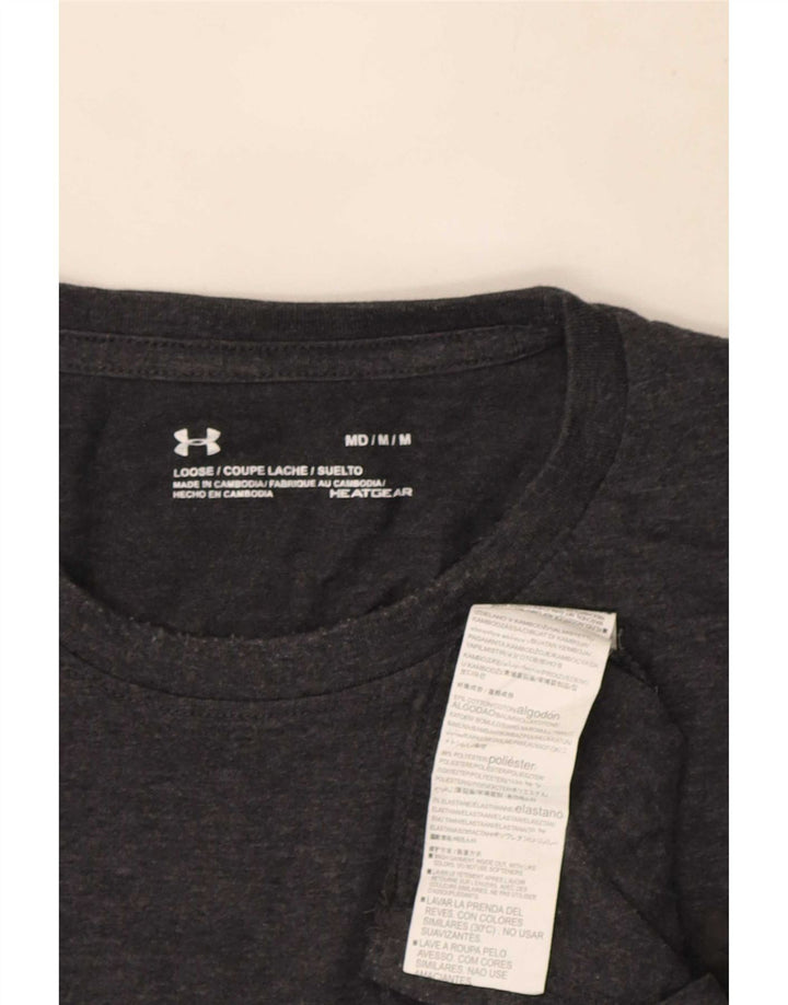 Camiseta masculina Under Armour Heat Gear Top cinza médio algodão