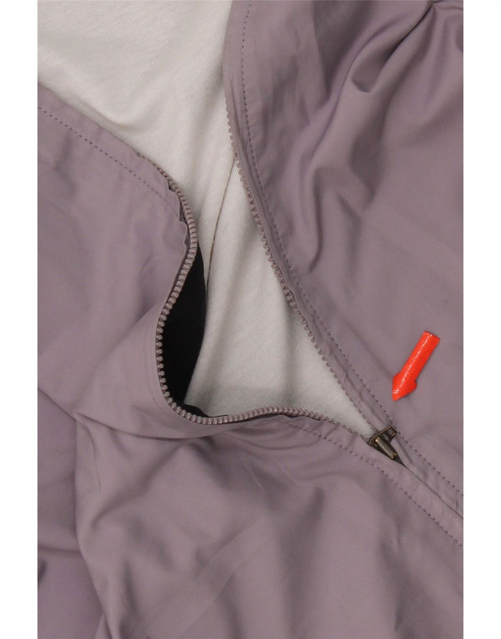 Adidas Womens Tracksuit Top Jacket UK 14 Grande Roxo Colorblock Poliéster