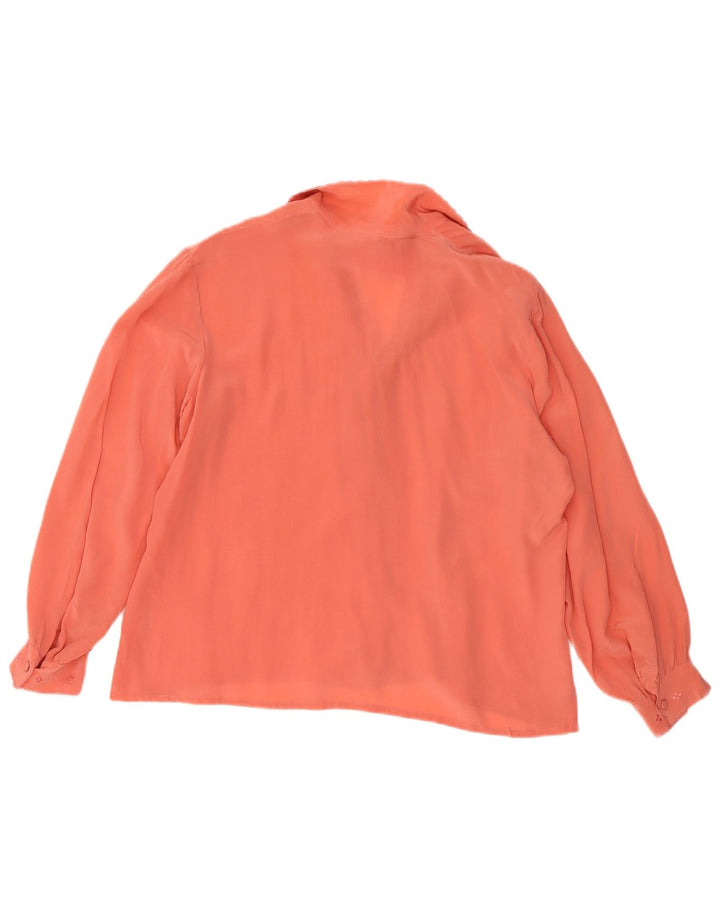 Blusa camisa feminina vintage EU 42 grande seda rosa