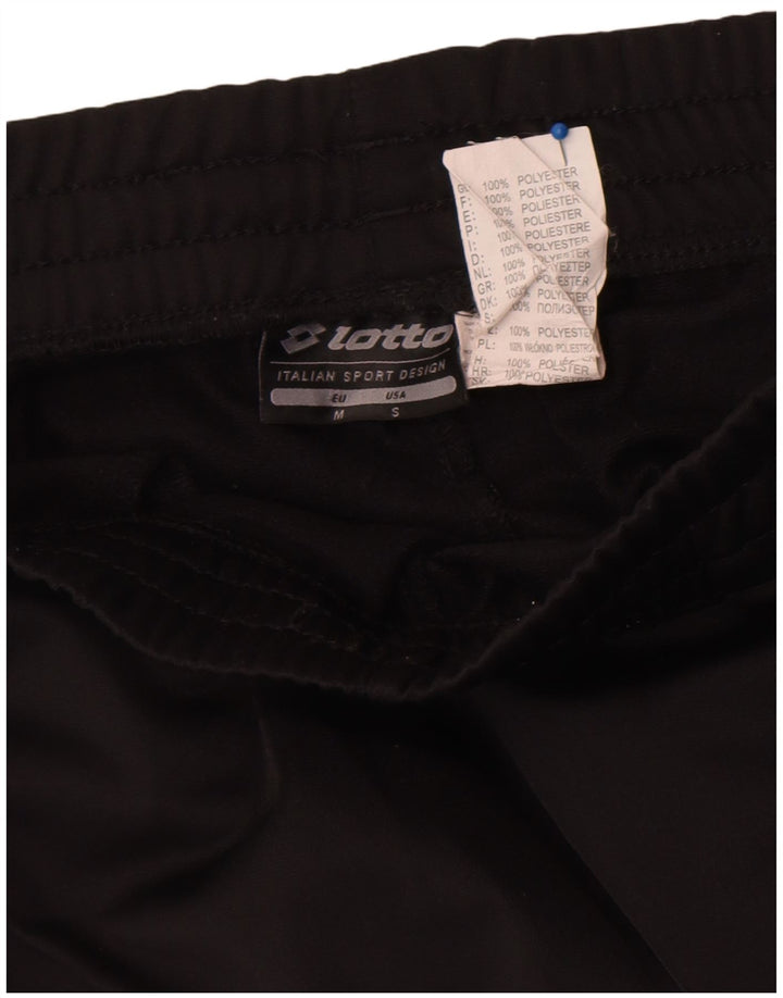 Calça de treino masculina Lotto pequena preta de poliéster