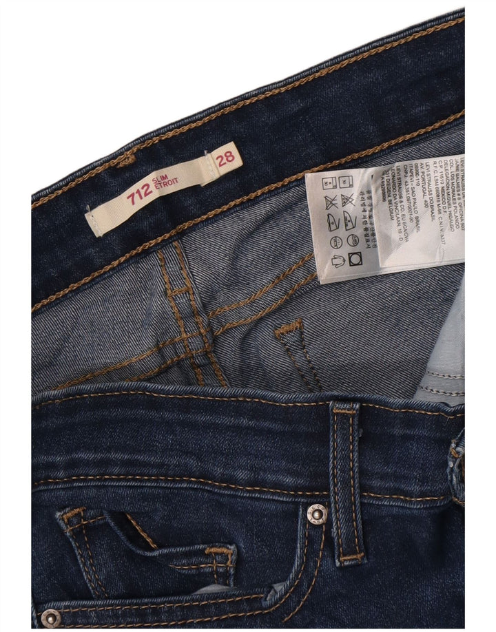 Calça jeans feminina Levi's 712 Slim W28 L31 azul algodão