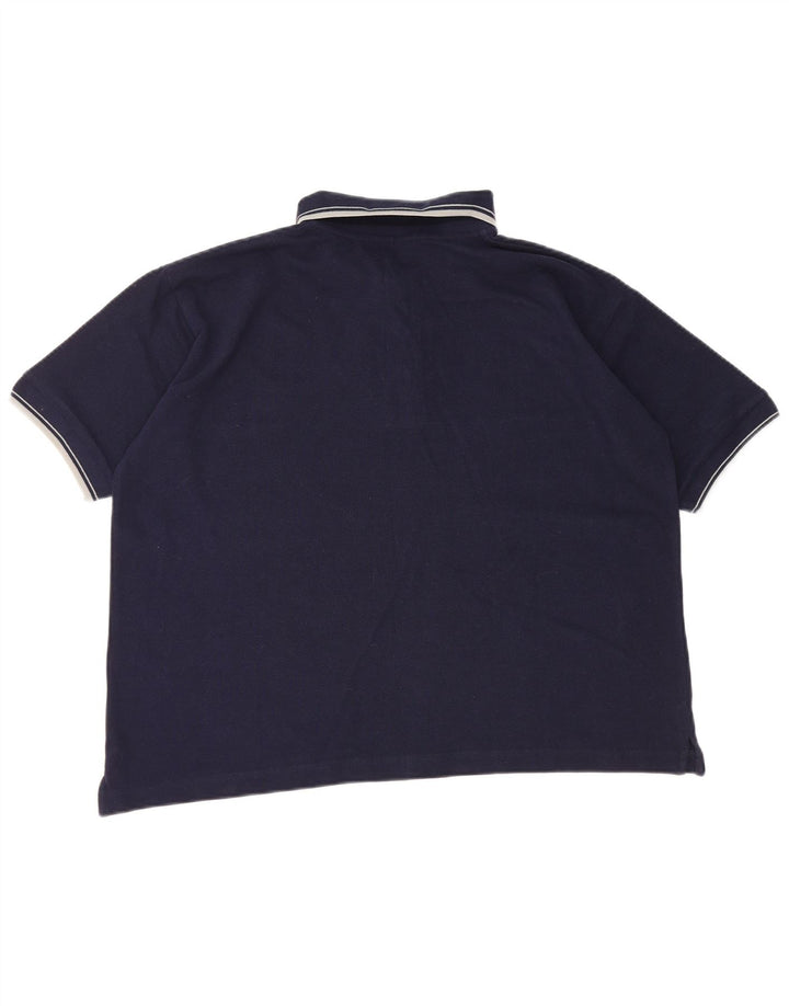 Camisa polo masculina Kappa pequena algodão azul marinho