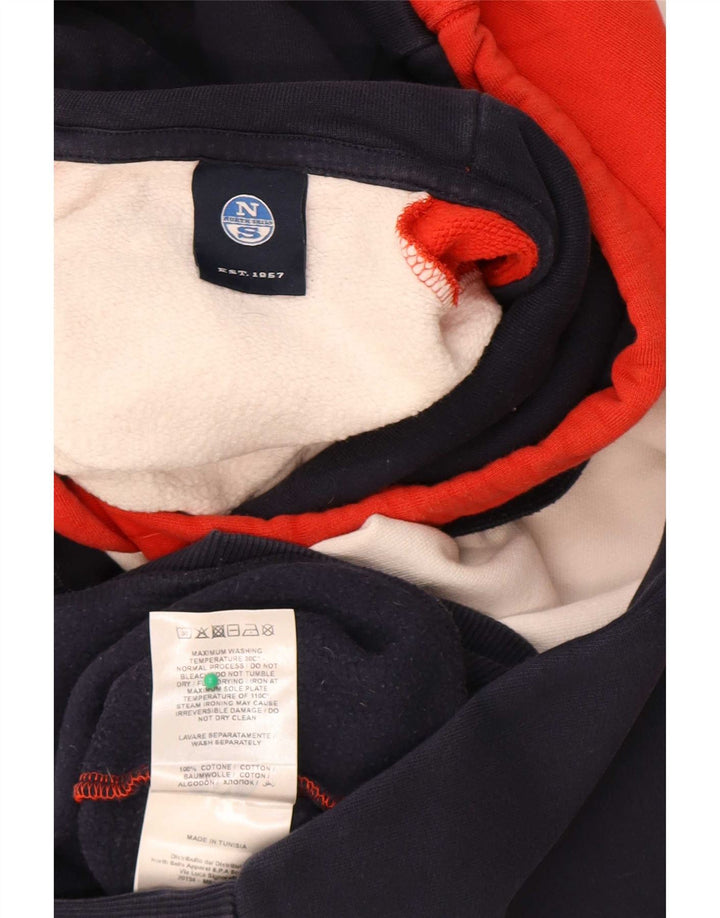 Suéter com capuz gráfico masculino North Sails grande bloco colorido multicolorido