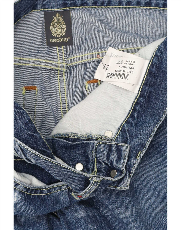 Dondup Jeans feminino slim desgastado W31 L29 algodão azul