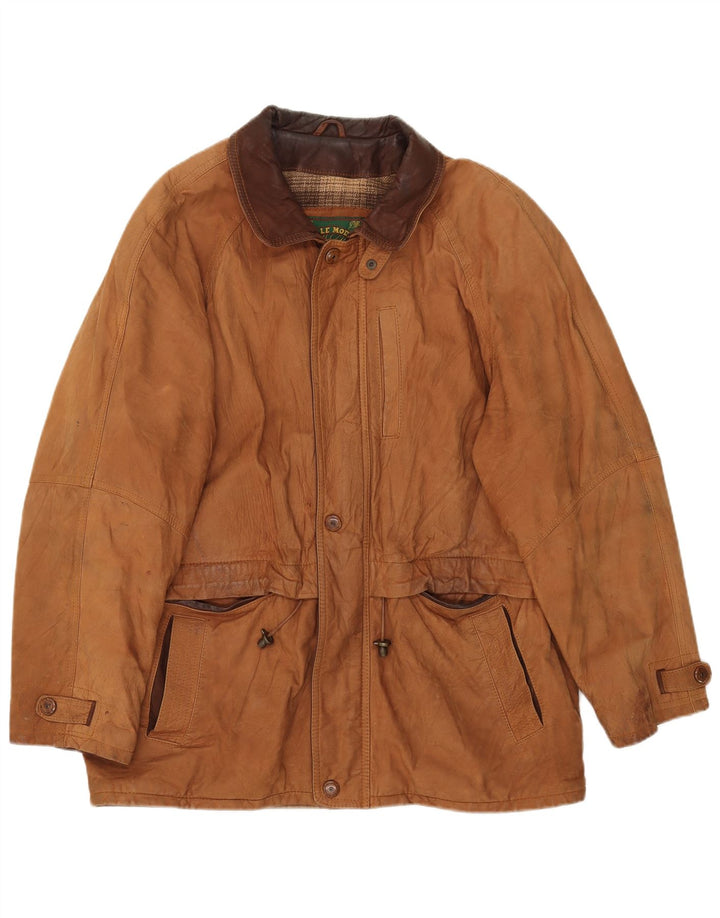 Jaqueta masculina de camurça Pelle Moda IT 54 2XL couro marrom