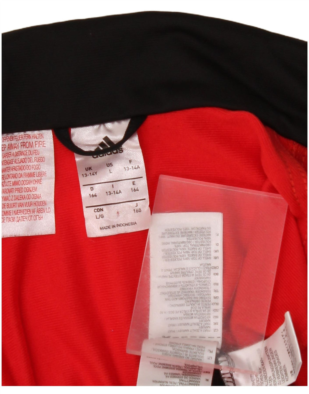 ADIDAS Meninos Graphic Tracksuit Top Jacket 13-14 Anos Preto Colorblock