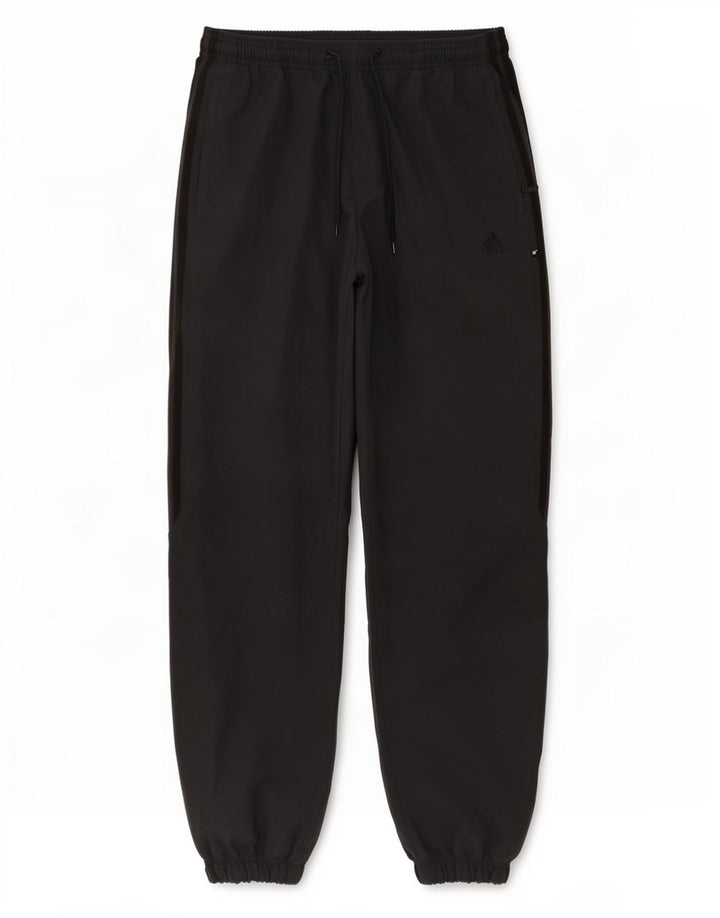 Calça de treino masculina Adidas Joggers grande poliéster cinza