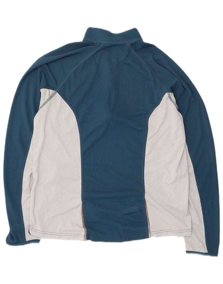 Pulôver feminino Berghaus Top de treino UK 14 grande bloco colorido azul