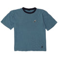 Camiseta masculina Asics Top médio azul manchado de algodão